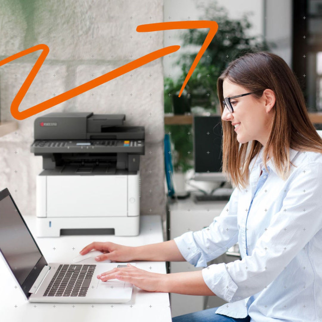 woman typing