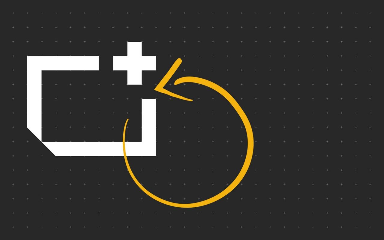 ikona toneru a gesto šipky v oblouku