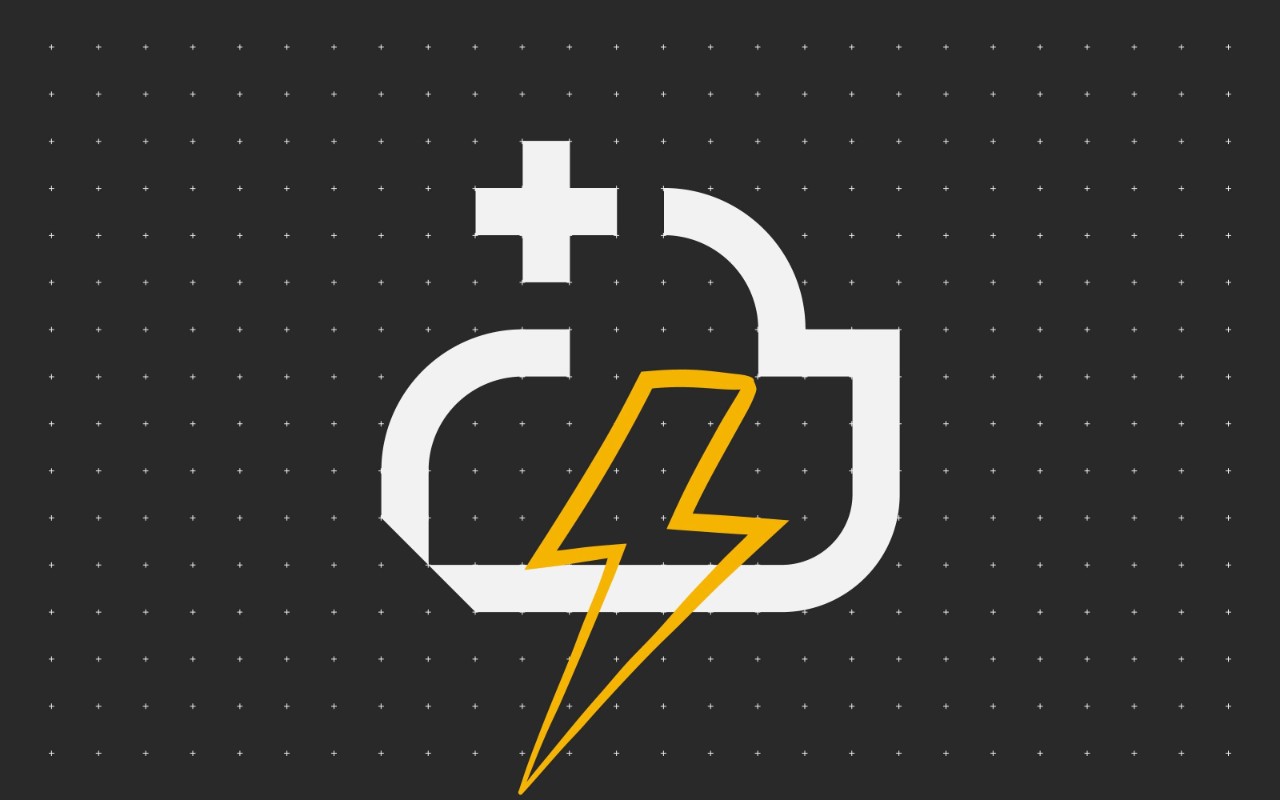 ikona cloudu a gesto blesku