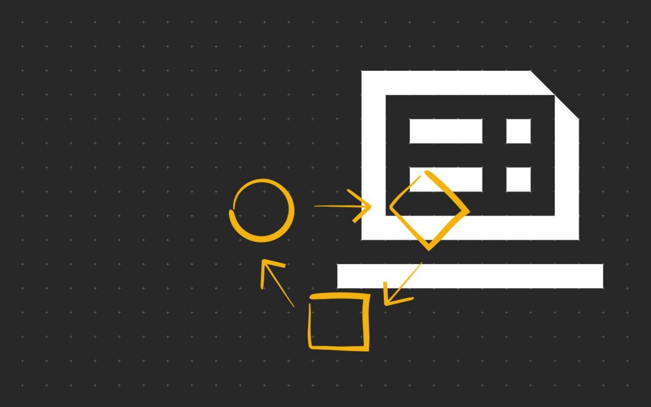 ikona PC a gesto propojených znaků