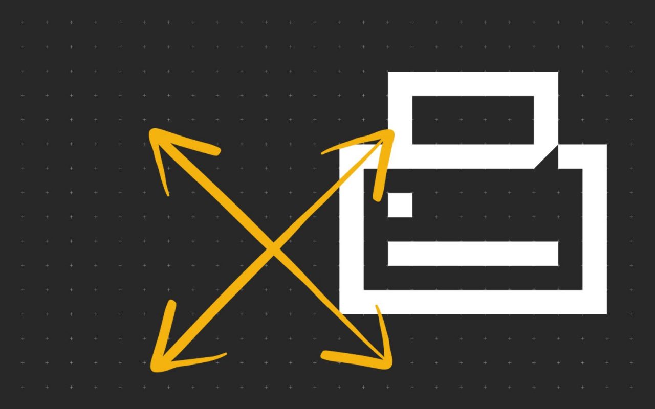 ikona tiskárny a gesto překřížených obousměrných šipek